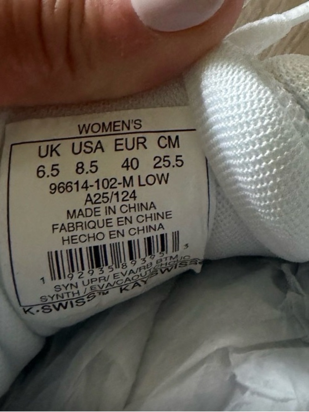 K-Swiss Court Shoe-size 8.5 - Picture 4 of 8